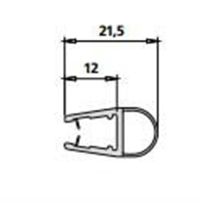 Kermi  Уплотнитель для маятниковой двери ATEA 200см., 1T./1F (6453)  1шт