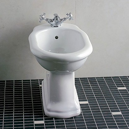 Devon&Devon New Etoile, Биде напольное 54х33см, с одним отверстием, цвет: белый / хром