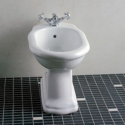 Devon&Devon New Etoile, Биде напольное 54х33см, с одним отверстием, цвет: белый / хром