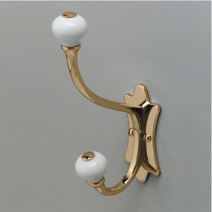 Devon&Devon Mayfair Крючок подвесной, двойной, цвет: золото