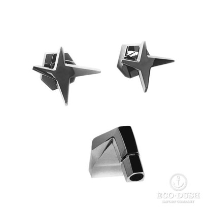 Stella Stella Смеситель для биде на 1 отверстие 3608, с донным клапаном и встраиваемыми ручками, цвет: хром