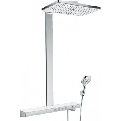 Hansgrohe Rainmaker Select Душевая стойка с термостатом, ручным и верхним душем 46х30см., цвет: хром