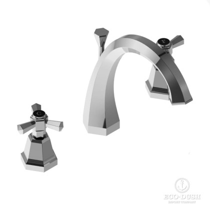 Stella Eccelsa Смеситель для раковины на 3 отверстия 3225, с донным клапаном, цвет: хром