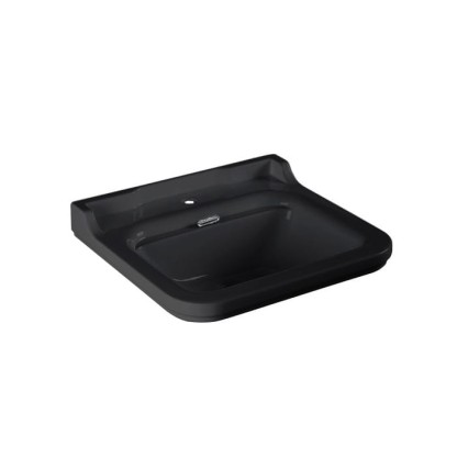 Kerasan Waldorf Раковина 60х55 см, 1 отв., керамическая, цвет: черный/хром