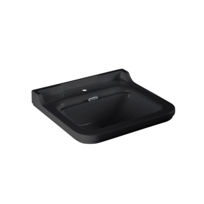Kerasan Waldorf Раковина 60х55 см, 1 отв., керамическая, цвет: черный/хром
