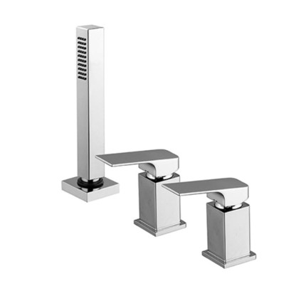 Fima Carlo Frattini Fit Смеситель на борт ванны, на 3 отв., с ручным душем, цвет: хром