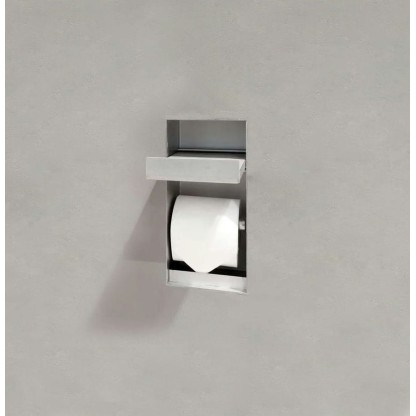 Antonio Lupi Sesamo Держатель для туалетной бумаги, встраиваемый в стену, 25х10.4х19.8 см, из нержавеющей стали AISI 304, отделка алюминий