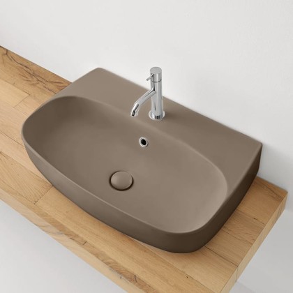 Kerasan Nolita Раковина 70х45 см, 1 отв., подвесная/накладная, цвет: Bruno matt