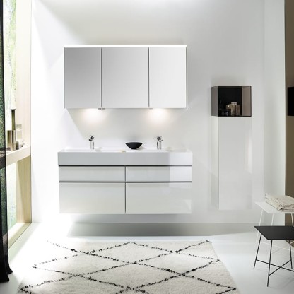 Burgbad Yumo Комплект подвесной мебели 131x47x64 см, цвет: белый