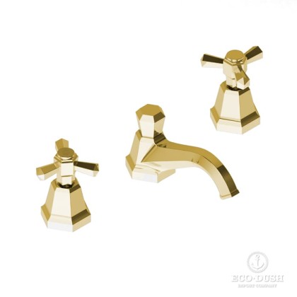 Stella Eccelsa Смеситель для раковины на 3 отверстия 3224TC, с донным клапаном, цвет: золото