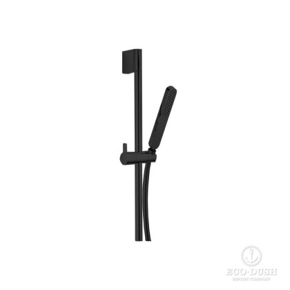 Cisal Shower Душевой гарнитур: ручной душ, шланг 150см, штанга 60см, цвет: черный матовый