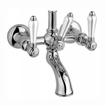 Nicolazzi El Capitan Смеситель для ванны и душа, настенный, с 2мя ручками, на 2 отв., цвет: хром