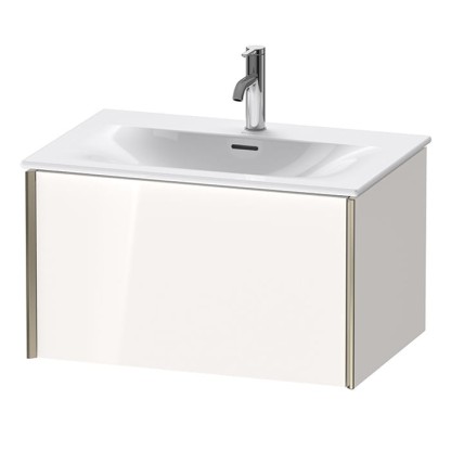 Duravit XViu Тумба подвесная 71x48x39.7см, с раковиной, 1 ящик, цвет: белый глянцевый/champagne matt
