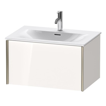 Duravit XViu Тумба подвесная 71x48x39.7см, с раковиной, 1 ящик, цвет: белый глянцевый/champagne matt