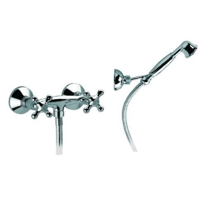 Daniel Revival Смеситель для душа, с душевым комплектом (ручная лейка, держатель, шланг150), хром