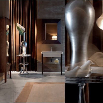 Kerasan Bentley Консоль с раковиной 80х50см, напольная, с 1 отв. под смеситель, без перелива, цвет: темный ясень