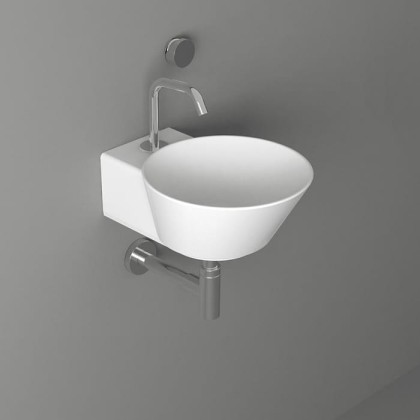 Simas Wave Раковина 33.5х43х16.5 см, 1 отв., накладная/подвесная, цвет: белый