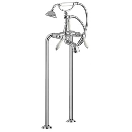 Carlo Frattini Herend Смеситель напольный для ванны с душевым комплектом, цвет: Хром