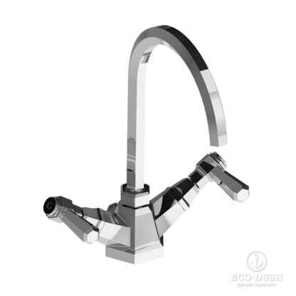 Stella Eccelsa Leve Смеситель для раковины  на 1 отверстие 3217P, с донным клапаном и высоким изливом, цвет: хром