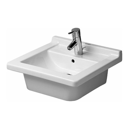Duravit Starck 3 Раковина 48x46.5 см, 1 отв., с переливом, цвет: белый
