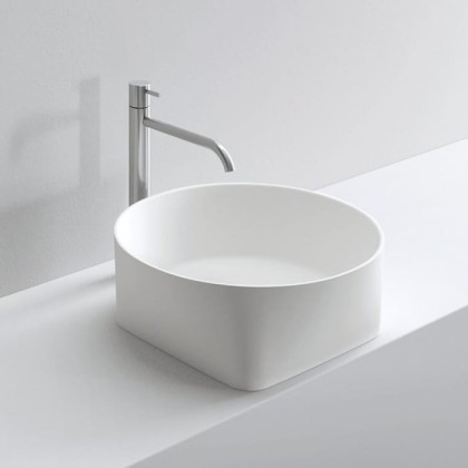 NOORTH milldue edition Раковина 44.6x16 см, без отв., накладная, цвет: белый