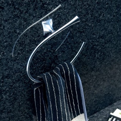 Bertocci Leger Полотенцедержатель - кольцо 24 см, подвесной, цвет: хром