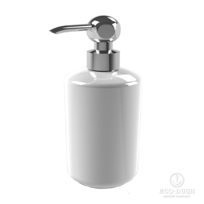 Stella Italica Дозатор для мыла керамический D020, настольный, цвет: хром