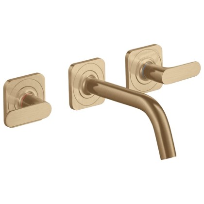 Axor Citterio M Смеситель для раковины, встраиваемый, излив: 16.6см., цвет: шлифованная бронза