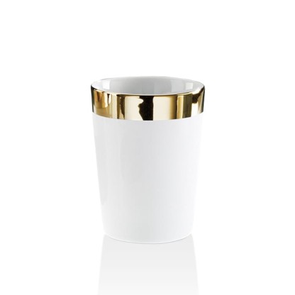 Decor Walther Bone BE50 Стакан настольный, фарфор, цвет: белый / золотой