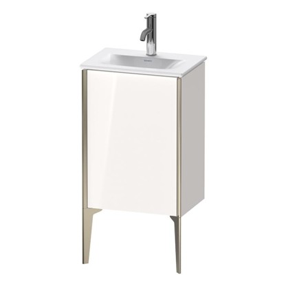 Duravit XViu Тумба подвесная 43x31x59.1см, с раковиной, 1 дверь, (петли слева), цвет: белый глянцевый/champagne matt