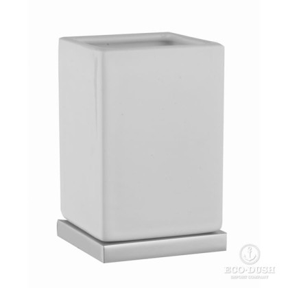 Stella Bamboo Quadro Стакан с подставкой настольный 1014/B016 цвет: хром