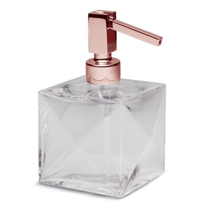 Bertocci Grimilde Дозатор настольный, цвет: прозрачный хрусталь/розовое золото
