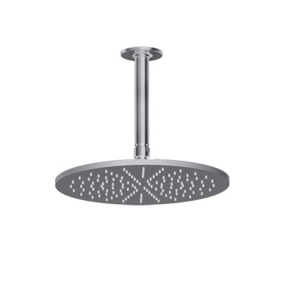 Gessi Inciso Потолочная душевая головка шарнирная на 1/2", ?300мм, длина изготавливается под заказ (от 105 до 1855 мм), цвет: finox