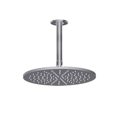 Gessi Inciso Потолочная душевая головка шарнирная на 1/2", ?300мм, длина изготавливается под заказ (от 105 до 1855 мм), цвет: finox