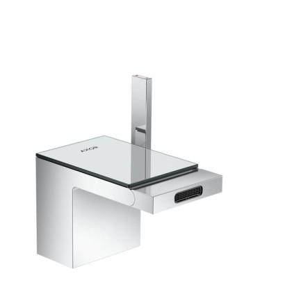 Axor MyEdition Смеситель для биде, на 1 отв., излив 145мм, с донным клапаном, цвет: хром/зеркальное стекло