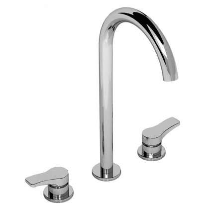 Fantini AL/23 Смеситель для раковины, 3 отв., высокий излив, излив: 160 мм, цвет: хром