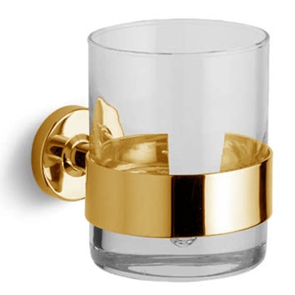 Bertocci Cinquecento Стакан подвесной, цвет: прозрачное стекло/золото