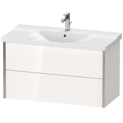 Duravit XViu Тумба подвесная 101x46.9x56.5см с раковиной, 2 ящика, цвет: белый глянцевый