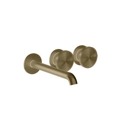 Gessi Origini Смеситель для раковины, встраиваемый с изливом: 17.1см., (внешняя часть) цвет: Finox Brushed Nickel