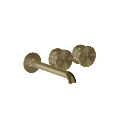 Gessi Origini Смеситель для раковины, встраиваемый с изливом: 17.1см., (внешняя часть) цвет: Finox Brushed Nickel