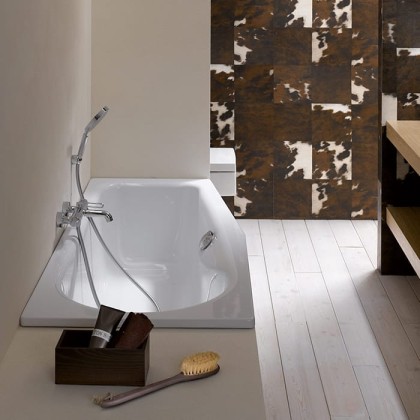 Bette Luna Ванна прямоугольная с шумоизоляцией 170х75х45 см, область ног справа, с покрытием антислип, BetteGlasur® Plus, пристенная, цвет: белый