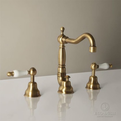 CISAL Arcana Toscana Смеситель для раковины на 3 отверстия с донным клапаном, цвет: бронза