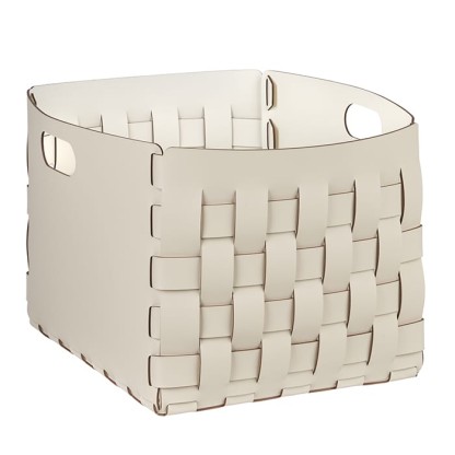 ADJ Корзинка Bottega, 35x40xH30 см., цвет: панна котта/белый