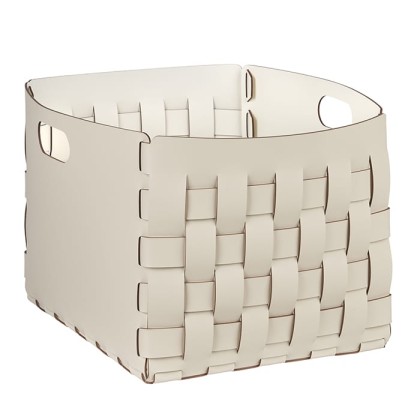 ADJ Корзинка Bottega, 35x40xH30 см., цвет: панна котта/белый