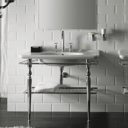 Globo Paestum Консоль напольная 100x53x90см, с раковиной на 1 отв., хромированная