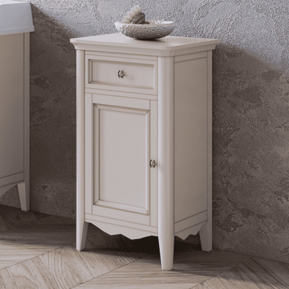 TW Veronica, Тумба 50.2/4540/37.4xh86.7см, 1 распашная дверка 1 выдвижной ящик, доводчики Blum (петли слева-SX), напольная, цвет: Vintage, ручки: Riflesso