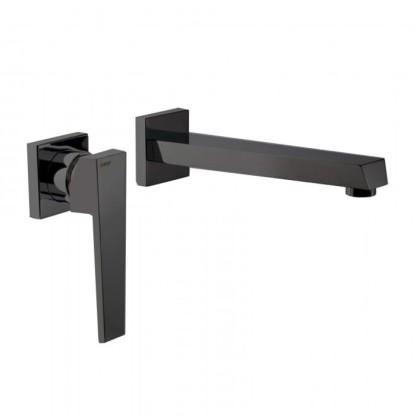 Bongio Stelth Смеситель для раковины наружняя часть, излив 160 мм, цвет: черный матовый