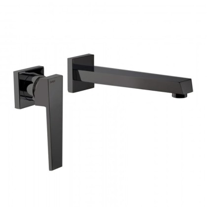 Bongio Stelth Смеситель для раковины наружняя часть, излив 160 мм, цвет: черный матовый