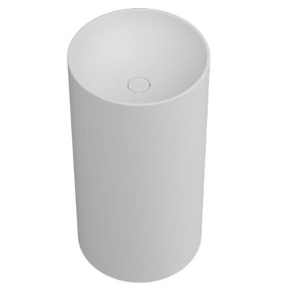 MOMA Tower Roll Раковина ?44см., отдельностоящая, слив в пол, с донным клапаном, цвет: белый матовый