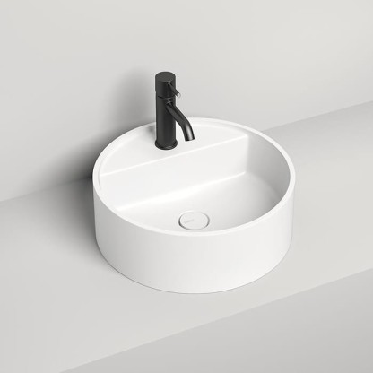 Salini Armonia Top 202 Раковина накладная 45х45х11.6см., с 1 отв., донный клапан, материал: S-Sense, цвет: белый глянцевый